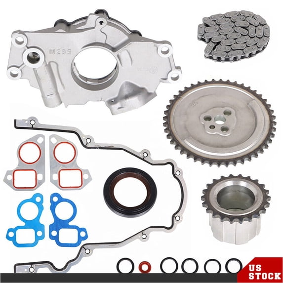 M295 Oil Pump with Timing Chain + Gasket Kit For GM 4.8L 5.3L 6.0L LS1 LS2 LS3