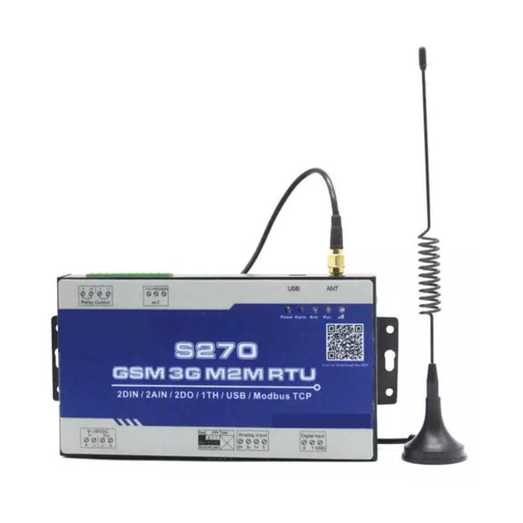 M2M SMS IOT Gateway With 2AI+2AO+2DI For Crane Coal Seismic SMS Communication BTS Access Relay Control