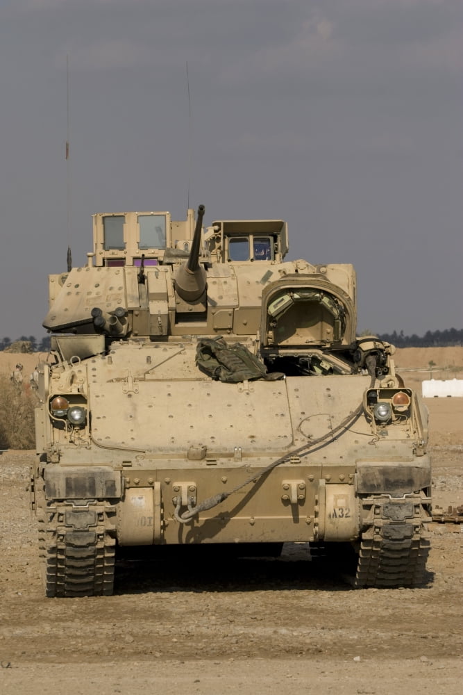 M2M3 Bradley Fighting Vehicle Canvas Art - Terry MooreStocktrek Images (12 x 18)