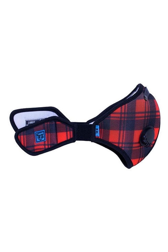 M2N Reusable Air Filtration Mask - Red Plaid - Medium (M)