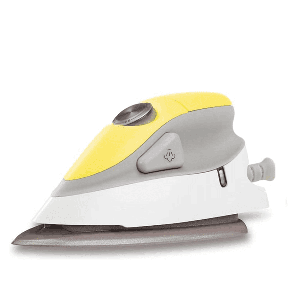 M2Pro Mini Steam Iron with Solemate 1000 Watt Dual Voltage Travel Iron for Sewing, Quilting, and Crafting Ceramic Soleplate, Precision Tip Butterscotch