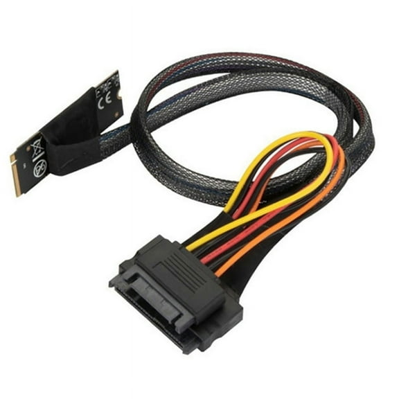 M2TO8639 M.2 M-Key to U.2 SFF-8639 Adapter Cable with 15-Pin Female Connector