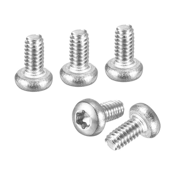 M2x4mm Pan Head Torx Security Screw - 100Pack - Good for Machinery - 304 Stainless Steel Button Head Torx Bolt Star Drive Security Fasteners - Silver Tone