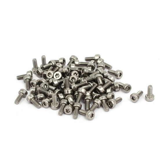 M2x5mm Thread T6 Torx Drive 304 Stainless Steel Torx Socket Head Cap Screw 80pcs