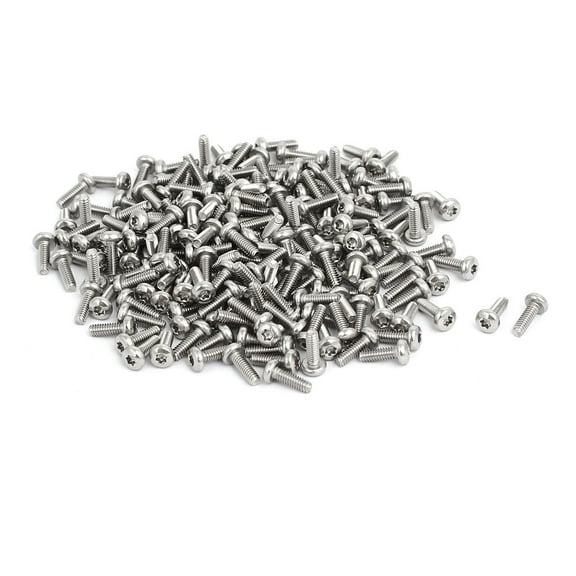 M2x6mm 304 Stainless Steel Button Head Torx Screws Bolts T6 Drive 200pcs