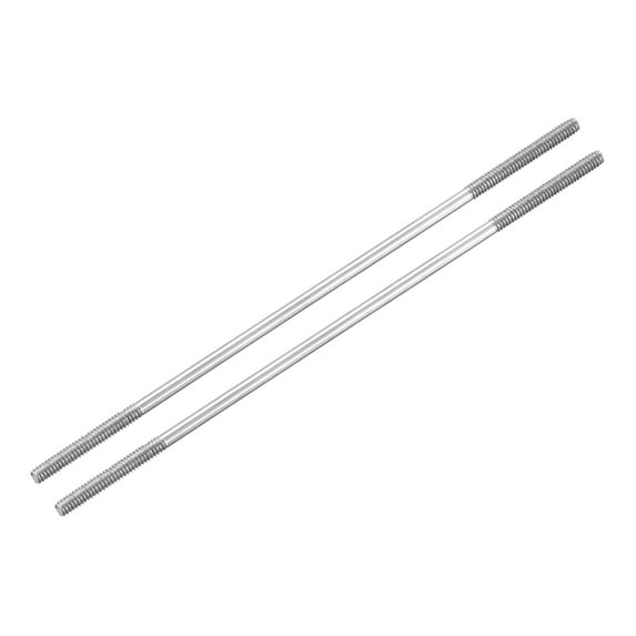 M2x75mm 304 Stainless Steel Push Rod Double End Threaded Rod for DIY, 2Pack