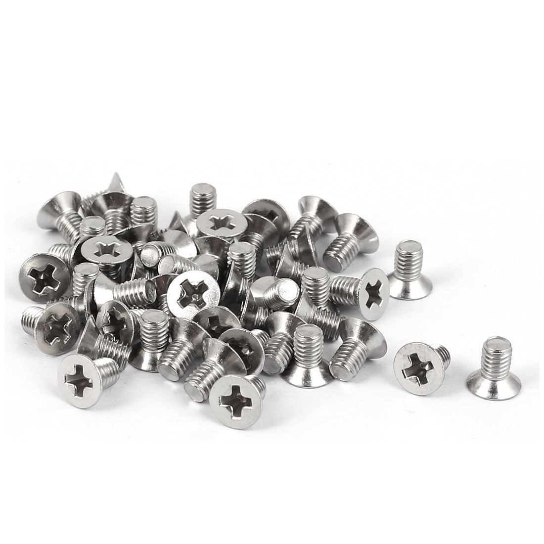 M2x8mm Fully Thread Phillips Pan Head Machine Screws (50-pack)