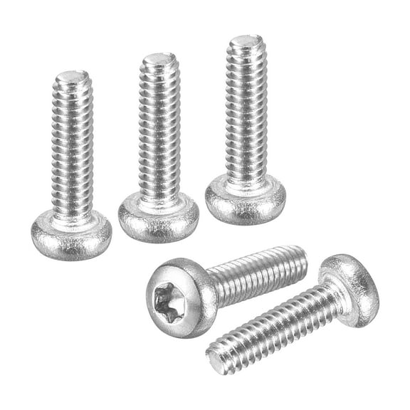 M2x8mm Pan Head Torx Security Screw - 100Pack - Good for Machinery - 304 Stainless Steel Button Head Torx Bolt Star Drive Security Fasteners - Silver Tone