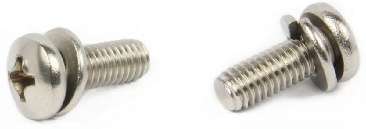 M3-0.5 x 16 mm SEMS Screws / Split Lock Washer / Phillips / Pan Head / Steel / Zinc - 4000 Piece Carton