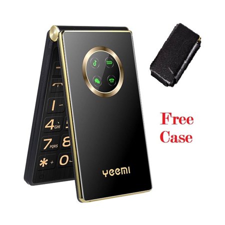 M3-1 2G GSM Flip Senior Cellphone SOS Call Speed Dial Blacklist Flashlight Loud Sound Large Key Business Style Free Case