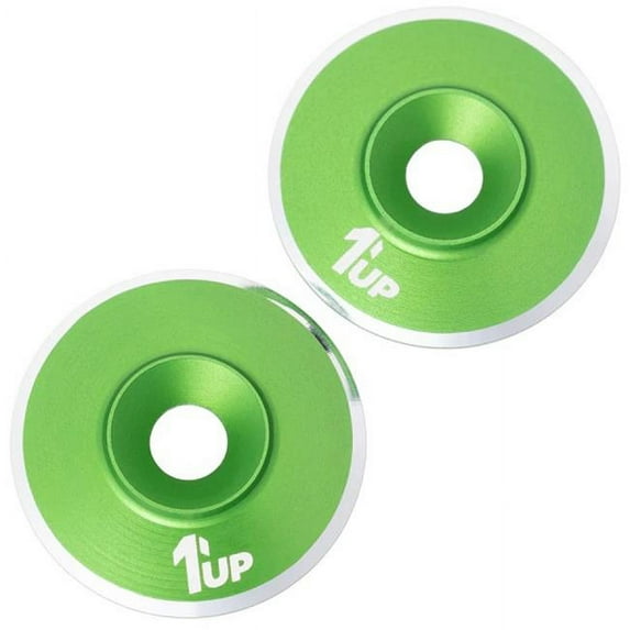 M3 7075 LowPro Wing Washers, Green Shine - 2 Piece