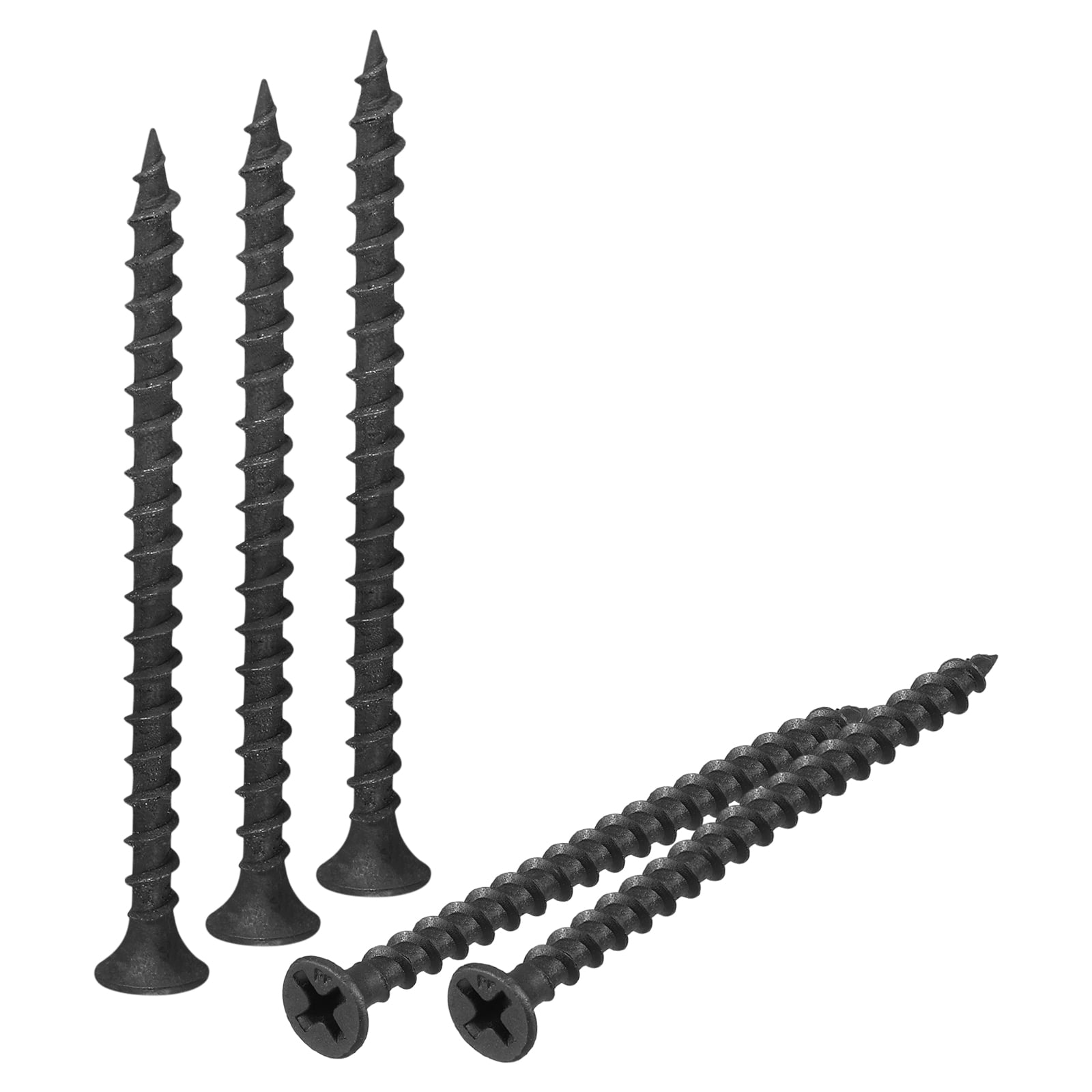 M3.8x60mm 150Pack Phillips Drive Wood Screws, Carbon Steel Self Tapping Screws