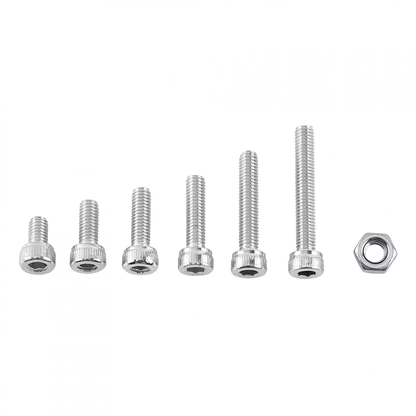 M3 A2 Stainless Steel Hex Socket Screws Bolt With Hex Nuts Assortment ...