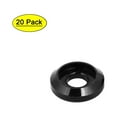 thumbnail image 1 of Unique Bargains M3 Aluminum Alloy Bumper Engine Washer Black 20Pcs, 1 of 5