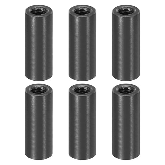 M3 Aluminum Spacers, 6 Pcs Metal Spacer Aluminum 3mm IDx5mm ODx15mm L Threaded Spacer for RC Car Drones, Black
