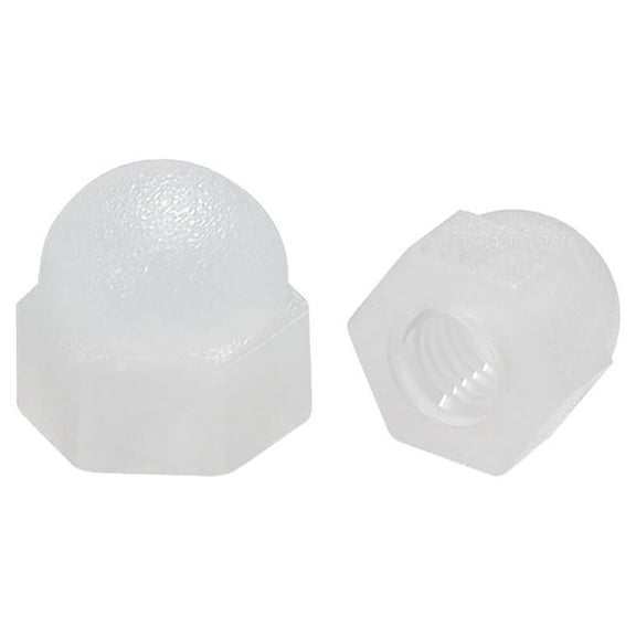 M3 Cap Nut Hex Acorn Dome Head Nuts for Screws Bolts Nylon White 20 Pcs