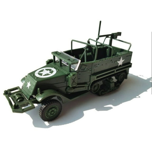 M3 DIY Model Kits Military Half Track Armored Vehicle Model Toy 1:72 Mini Scale Car Toy for Children 5 6 7 Favor Gift