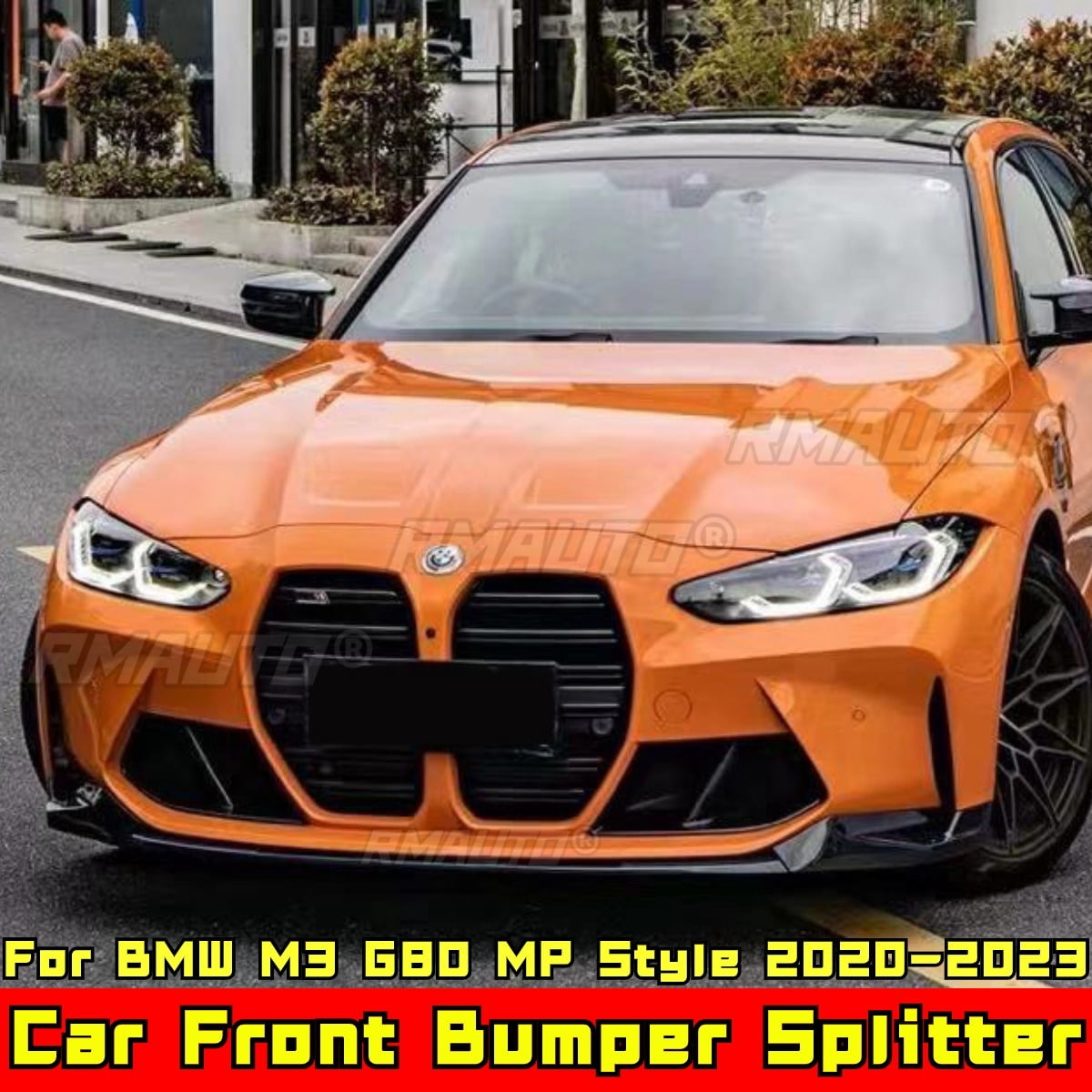 M3 G80 Bumper Splitter Glossy Black MP Style Front Bumper Lip Spoiler ...