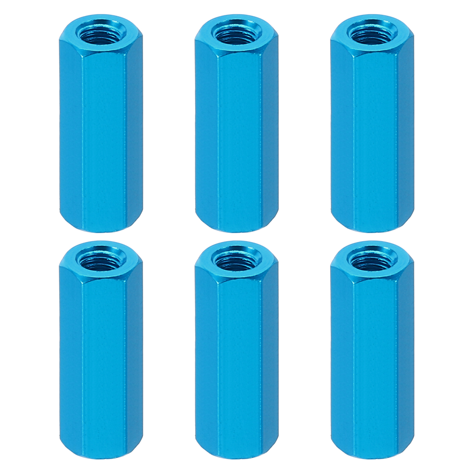 M3 Hex Nuts, 6pcs M3 Threaded Spacers Aluminum 20mm L Female Metal ...