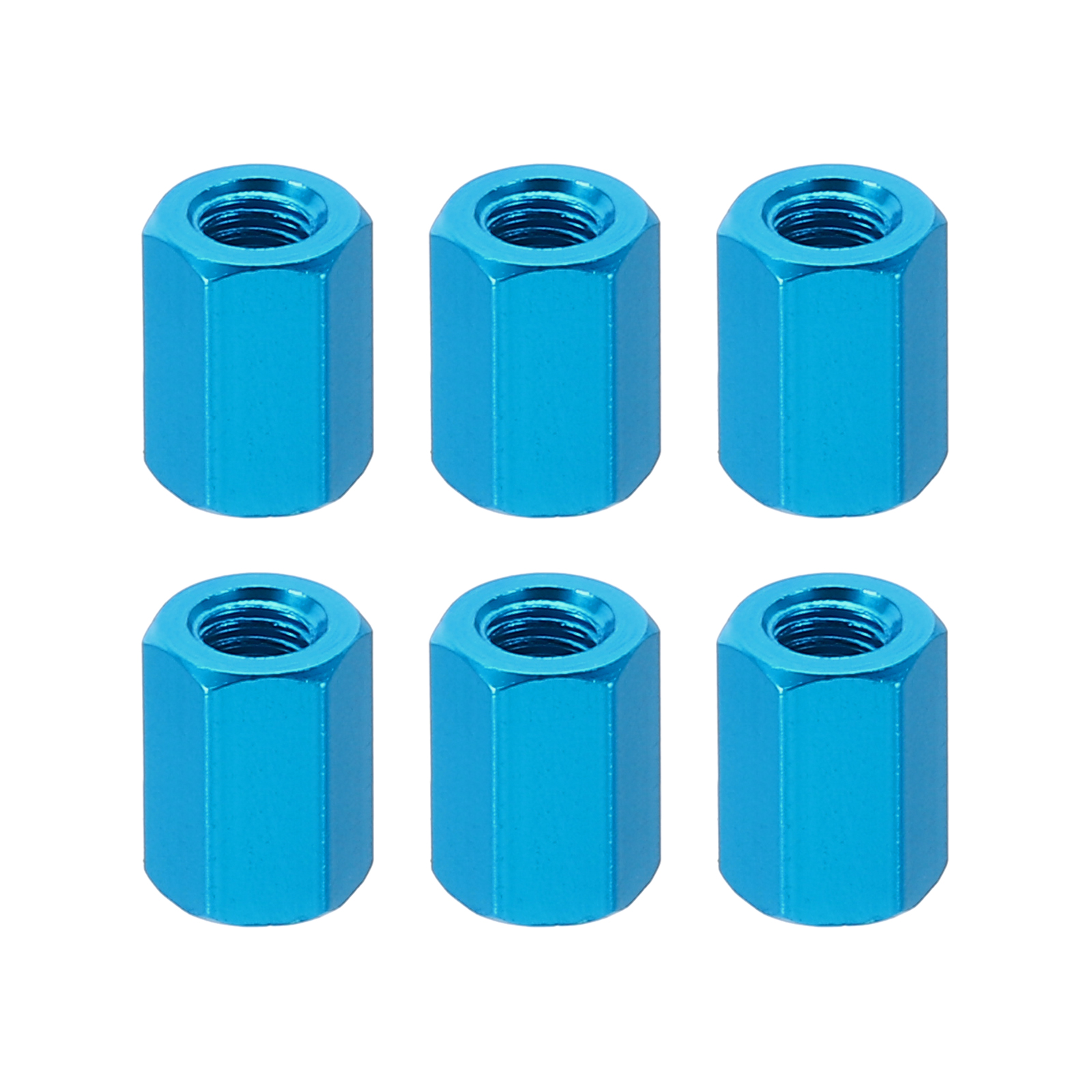 M3 Hex Nuts, 6pcs M3 Threaded Spacers Aluminum 8mm L Female Metal ...