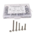 M3 Hex Socket Head Screws 304 Stainless Steel Hex Cap Bolts Nuts