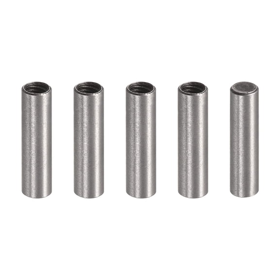 M3 Internal Thread Dowel Pin 5 Pack 4x16mm Chamfering Flat Carbon Steel Cylindrical Pin