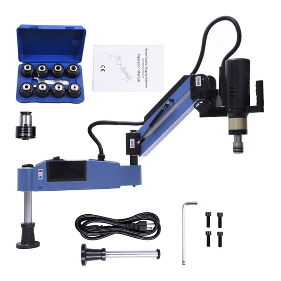 M3-M16 Electric Tapping Machine Tapper Tapping Arm Universal 360 Degree 375RPM High Speed Tap Collets Included