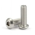 thumbnail image 1 of M3 M4 M5 M6 M8 Button Head Socket Cap Screws, 304 Stainless Steel 18-8, Bright Finish, Coarse Thread Fully Threaded, Allen Hex Drive (20 PCS), 1 of 5
