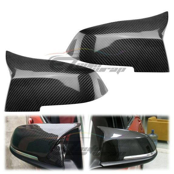 M3 M4 Style Carbon Fiber Replace Mirror Cover Cap For 14-17 BMW F32 F33 F36 4-Serie