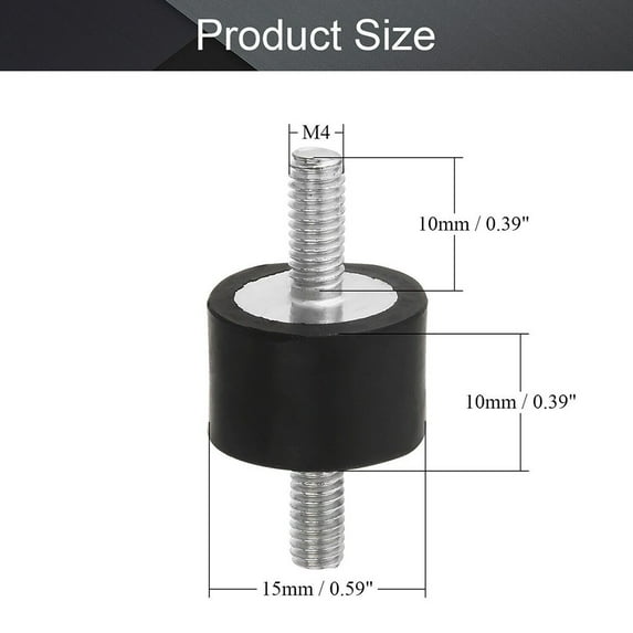 -M3 M5 M6 Male To Female Thread Rubber Shock Absorber Crash Pad Damper Anti Vibration Isolation Mount For Welding Machine