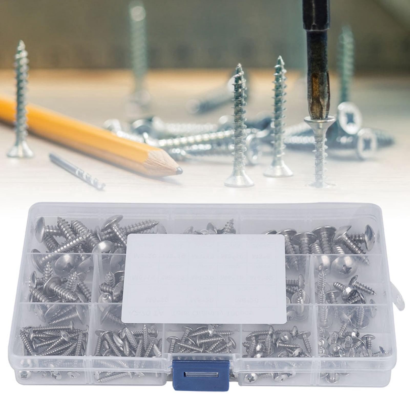 M3,M6 Self,Tapping Screws 180,Piece Kit, Stainless Steel, Durable  Corrosion Resistant