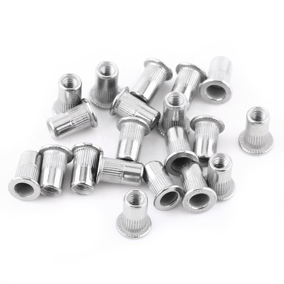 M3-M8 Flat Head Threaded Rivet Nut Inserts 304 Stainless Steel Fastener Set
