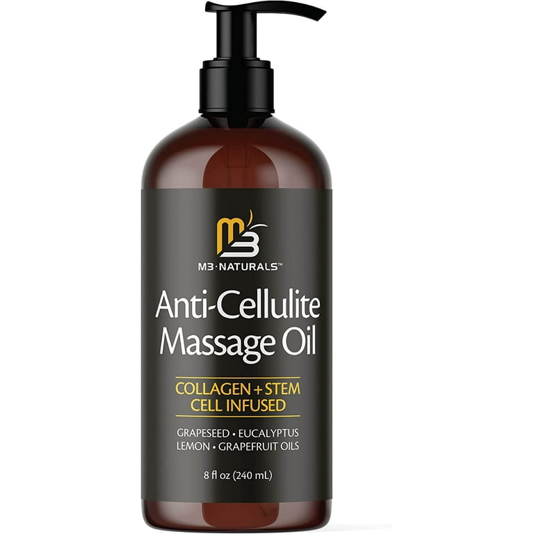 M3 Naturals Anti Cellulite Massage Oil with Collagen 8 oz