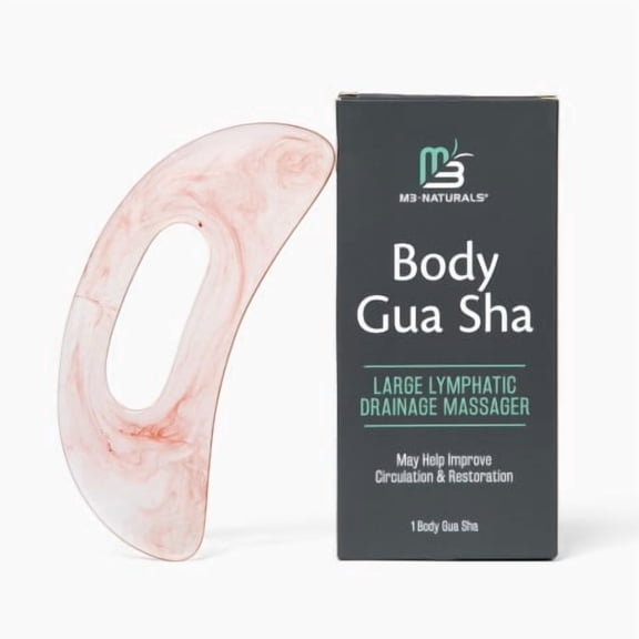 M3 Naturals Body Gua Sha Derma Roller Massager and Skin Care Tool, Large, 1 Count