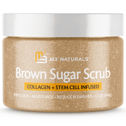 M3 Naturals Brown Sugar Body Scrub with Collagen Stem Cell | Exfoliating Body Scrub and Cleanser
