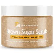 M3 Naturals Brown Sugar Body Scrub with Collagen Stem Cell | Exfoliating Body Scrub and Cleanser
