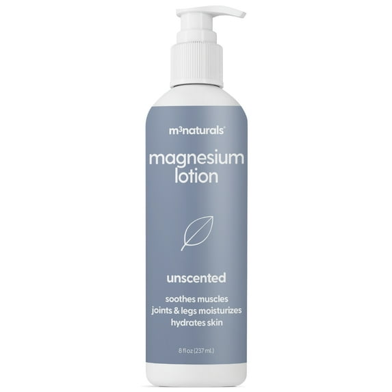 M3 Magnesium Lotion, 8 Fl Oz | Ease Muscle Cramps, Calm Restless Legs, Promote Restful Sleep, Moisturize & Hydrate Skin