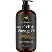 M3 Cellulite Body Massage Oil with Collagen and Stem Cell, Unscented, 16 fl oz