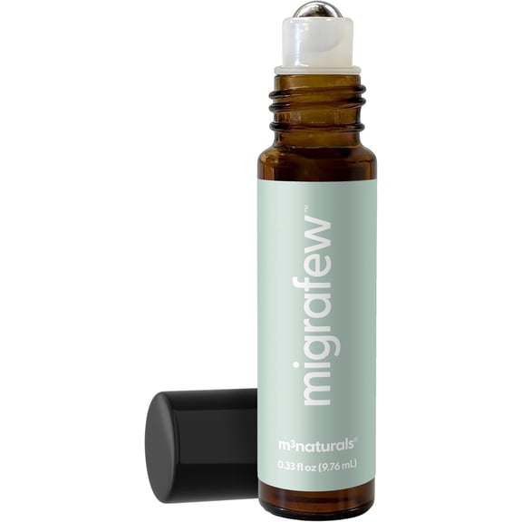 M3 Naturals MigraFew Aromatherapy Migraine Relief Roll On with Lavender and Peppermint, 0.33 fl oz
