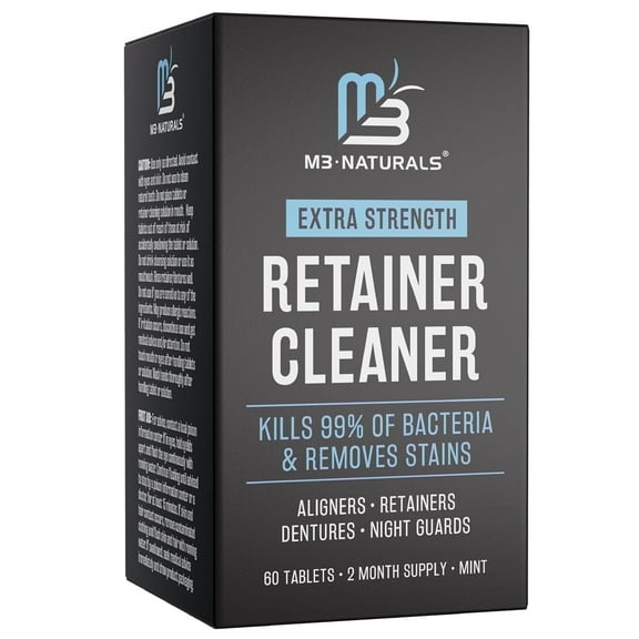 M3 Retainer Cleanser Tablets Cleaner | Denture Cleansers Retainers Mouth Guards 60 Tablets