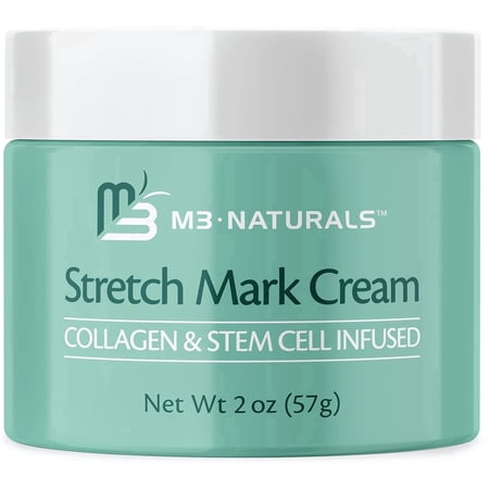 M3 Naturals Stretch Mark Maternity Cream with Collagen and Stem Cells, 2 oz