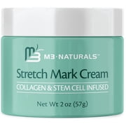 M3 Naturals Stretch Mark Maternity Cream with Collagen and Stem Cells, 2 oz