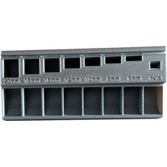 M3 Screw Organizer Precision Bolt Sorter Tray with 7 Measuring Slots, 3D Printed PLA Material, Ideal for Hardware and Small Parts Storage