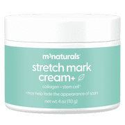M3 Stretch Mark Cream Infused with Collagen & Stem Cell Maternity Skincare Stretch Mark Prevention & Scar Remover Lotion Green Tea Extract & Raspberry Ketones, 4oz
