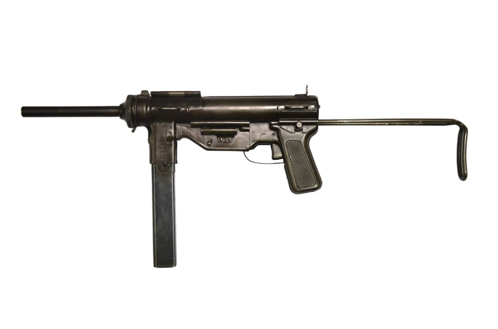 M3 Submachine Gun 45 caliber Canvas Art - Andrew ChittockStocktrek Images (35 x 23)