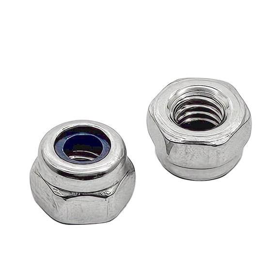 M3 x 0.5mm Lock Nuts,304 Stainless Steel Metric Nylon Insert Lock Nuts,Silver(50Pcs)