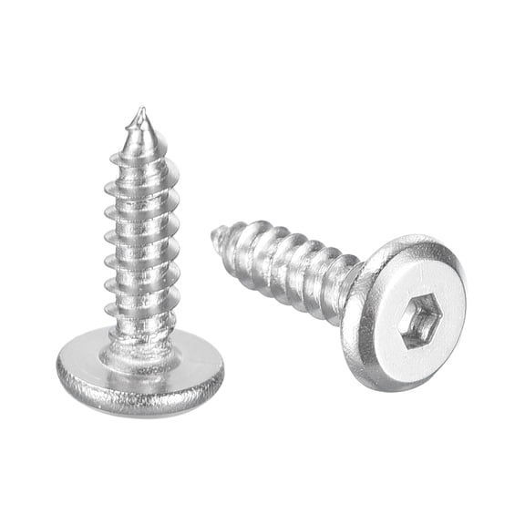 M3 x 12mm (25 Pack) 304 Stainless Steel Flat Round Socket Head Wood Screws