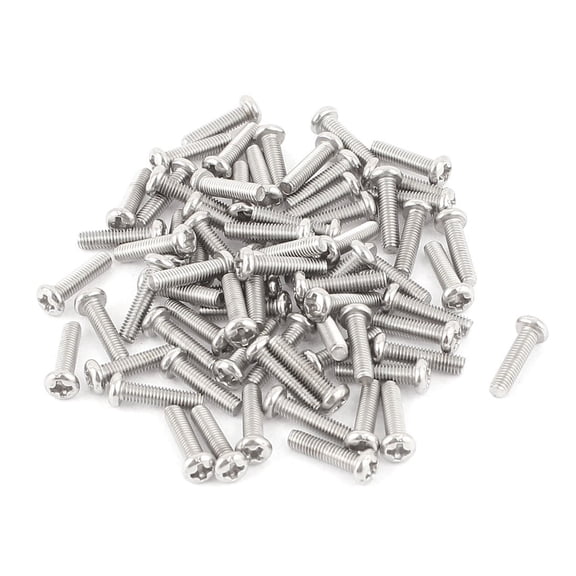 M3 x 12mm 304 Stainless Steel Cross head Phillips Pan Head Screws Bolt 60pcs
