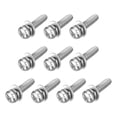thumbnail image 1 of M3 x 12mm 304 Stainless Steel Phillips Pan Head Machine Screws Bolts Combine with Spring Washer and Plain Washers 10Pack, 1 of 6