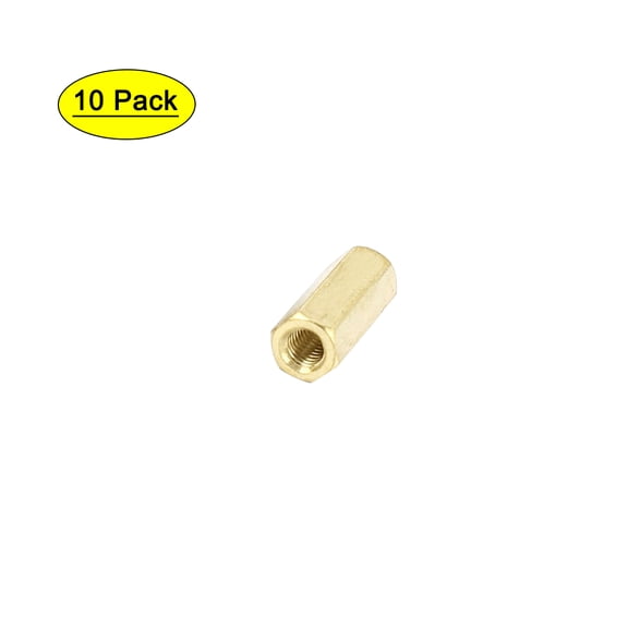 M3 x 13mm Female/Female Thread Brass Hex Standoff PCB Pillar Spacer 10pcs